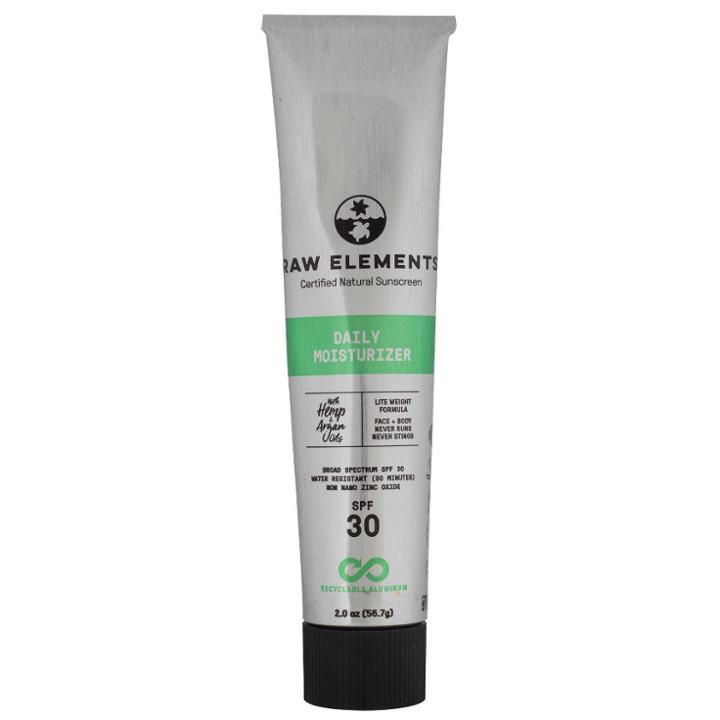 Raw Elements Daily Lifestyle Aluminum Mineral Sunscreen Tube - Spf 30+