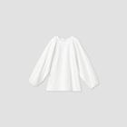 Women's Long Sleeve Mixed Poplin T-shirt - A New Day White