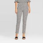 Women's Animal Print High-rise Ankle Length Skinny Cropped Pants - Who What Wear White