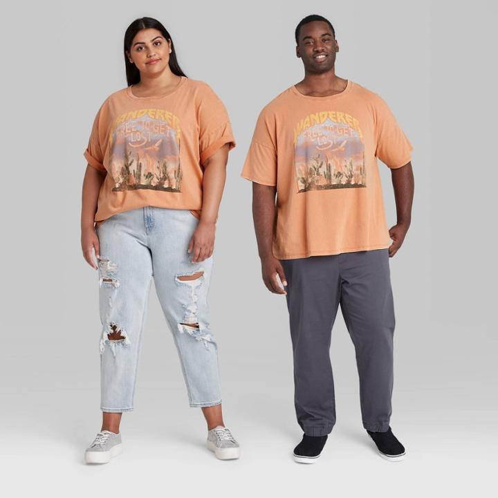 Plus Size Short Sleeve Oversized T-shirt - Wild Fable