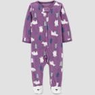 Baby Girls' Winter Character Footed Pajama - Just One You Made By Carter's Purple Newborn