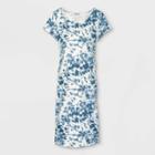 Tie-dye Short Sleeve T-shirt Maternity Dress - Isabel Maternity By Ingrid & Isabel Blue