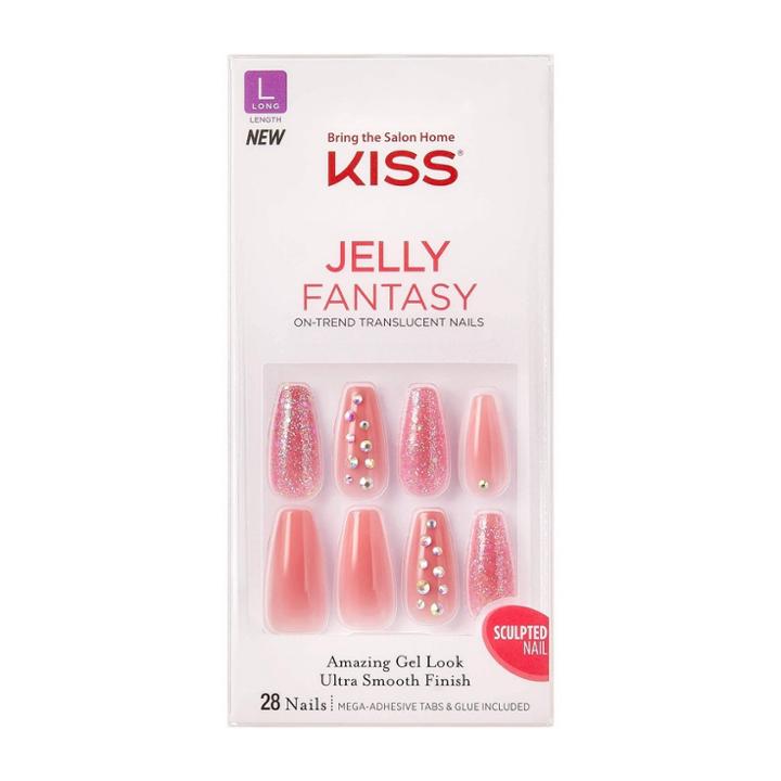 Kiss Nails Kiss Gel Fantasy Jelly Nails - Be Jelly, Adult Unisex