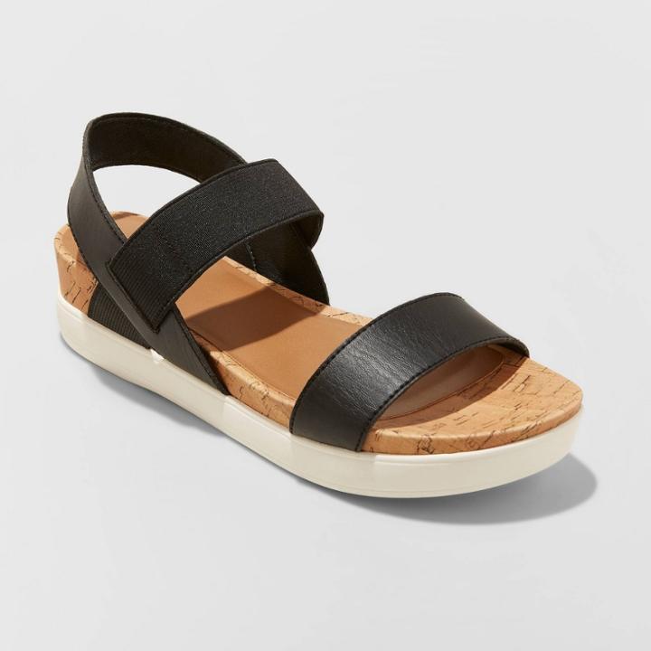 Women's Marin Ankle Strap Sandals - A New Day Black