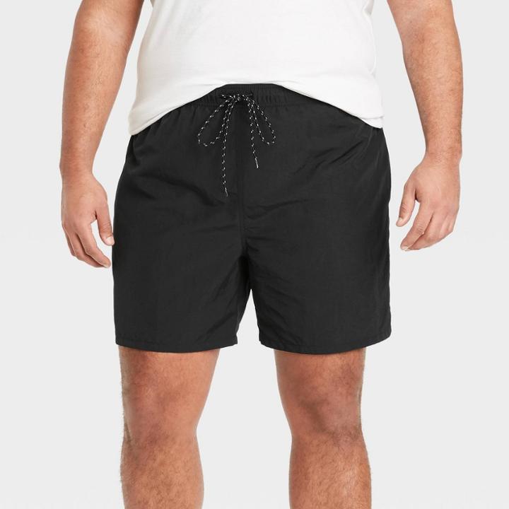 Men's Big & Tall 7 Swim Trunks - Goodfellow & Co Black