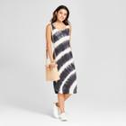 Women's Tie Dye Midi Dress - Nitrogen Black/white