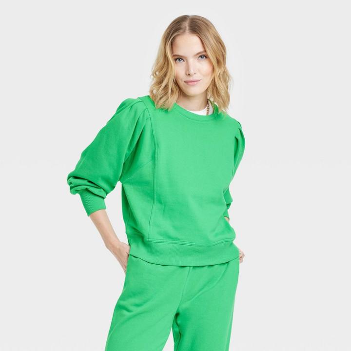 Women's Fleece Sweatshirt - A New Day Green