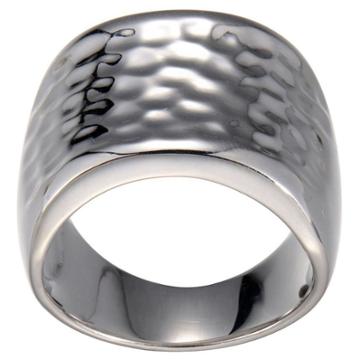 Prime Art & Jewel Sterling Silver Hammered Wide Band Ring, Size