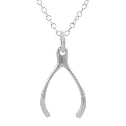 Kns International Sterling Silver Wishbone Necklace -