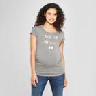 Maternity Due In February Short Sleeve Graphic T-shirt - Grayson Threads Charcoal Gray L, Infant Girl's