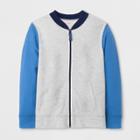 Boys' Adaptive Zip-up Sweatshirt - Cat & Jack Heather Gray/blue