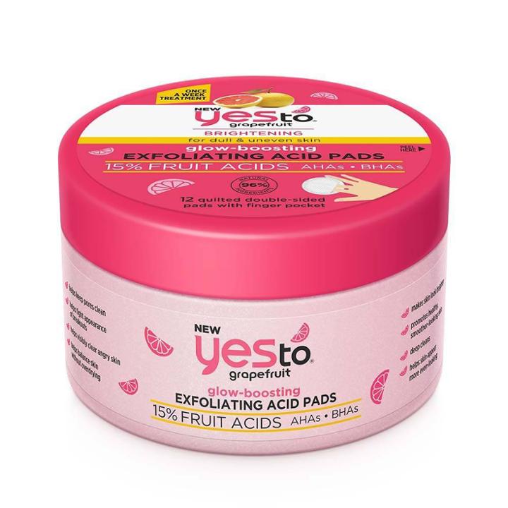 Yes To Grapefruit Glow-boosting Exfoliating Acid Pads