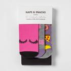 Ev Holiday Women's Socks And Leggings Set Naps & Snacks - Pink/gray S/m, Size: Small/medium, Gray/pink
