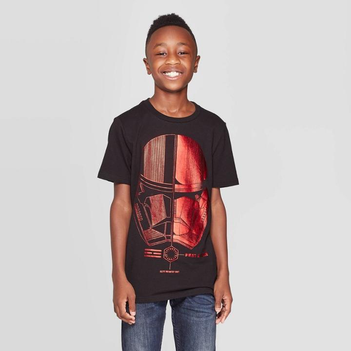 Petiteboys' Stormtrooper Star Wars Short Sleeve T-shirt - Black S, Boy's,