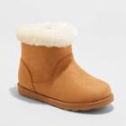 Toddler Girls' Alani Faux Fur Shearling Boots - Cat & Jack Dark Chestnut