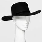 Women's Wide Brim Felt Hat - A New Day Black