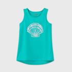 Girls' Seashell Graphic Tank Top - Cat & Jack Teal