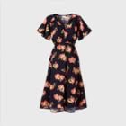Floral Print Short Sleeve Woven Maternity Dress - Isabel Maternity By Ingrid & Isabel Navy