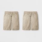 Boys' 2pk Pull-on Shorts - Cat & Jack Beige M, Boy's,