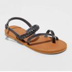 Women's Nadia Braided Ankle Strap Sandals - Universal Thread Black