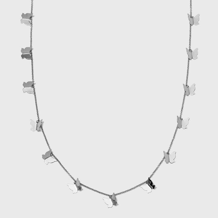 Spring Rhodium Butterfly Body Chain - Wild Fable