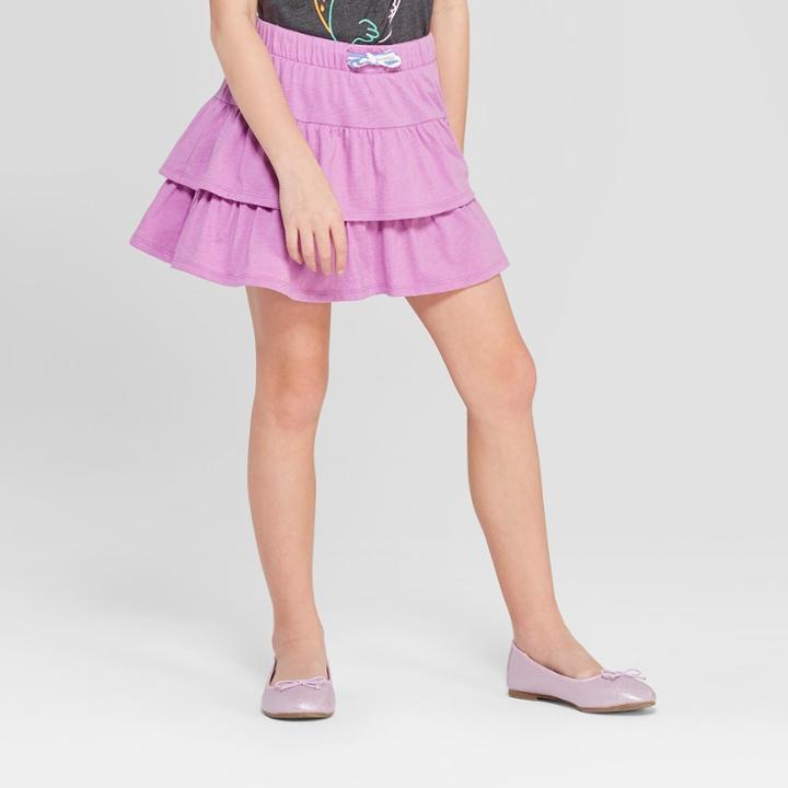 Girls' Knit Scooter Skirt - Cat & Jack Purple
