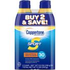 Coppertone Sport Sunscreen Spray - Spf 30 - Twin Pack