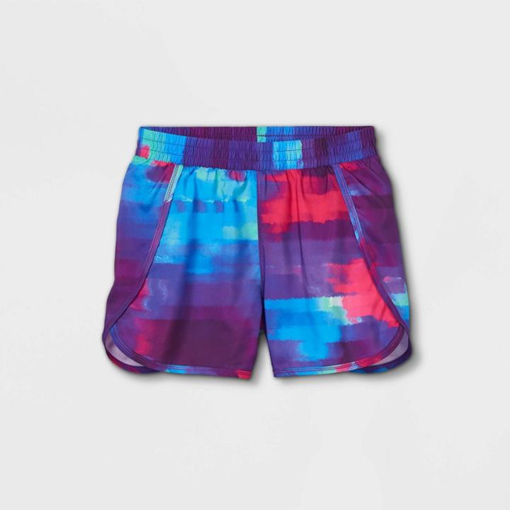 Girls' Run Shorts - All In Motion Cranberry/block Print Xs, Red/block Print