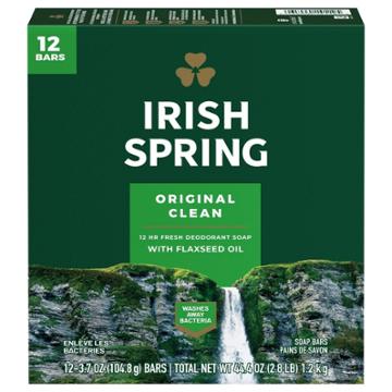 Irish Spring Bar Soap Original Clean - 12pk