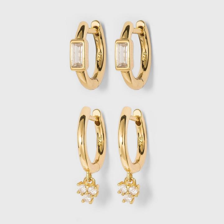 Sugarfix By Baublebar Delicate Crystal Huggie Hoop Earring