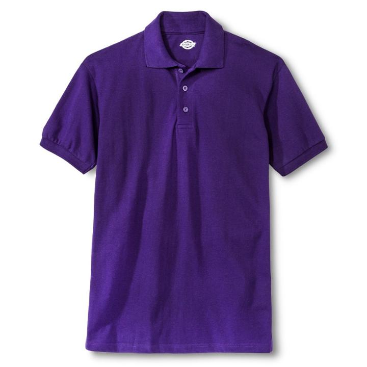 Dickies Men's Pique Uniform Polo Shirt - Purple