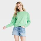 Women's Fleece Pullover Sweatshirt - Universal Thread Green