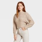 Women's Crewneck Pullover Sweater - Universal Thread Taupe