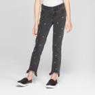 Plus Size Girls' Jeans With Space Icons - Art Class Black