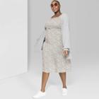 Women's Plus Size Long Sleeve Oversized Waffle Cardigan - Wild Fable Heather Gray