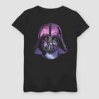 Girls' Star Wars Vader Helmet Galaxy T-shirt - Black