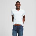 Men's Striped Standard Fit Short Sleeve V-neck T-shirt - Goodfellow & Co High Tide