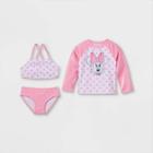 Toddler Girls' Minnie Mouse Long Sleeve Rash Guard