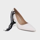 Women's Ally Smooth Faux Leather Dual Lace Pumps - Who What Wear White