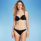 Women's Push-up Double Strap Bikini Top - Shade & Shore Black
