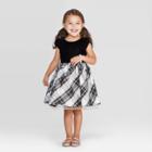 Zenzi Toddler Girls' Velvet Dress - Black/white 12m, Toddler Girl's