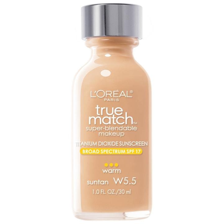 L'oreal Paris True Match Super-blendable Foundation Makeup With Spf 17 - Suntan
