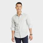 Men's Standard Fit Performance Dress Long Sleeve Button-down Shirt - Goodfellow & Co Gravel Gray