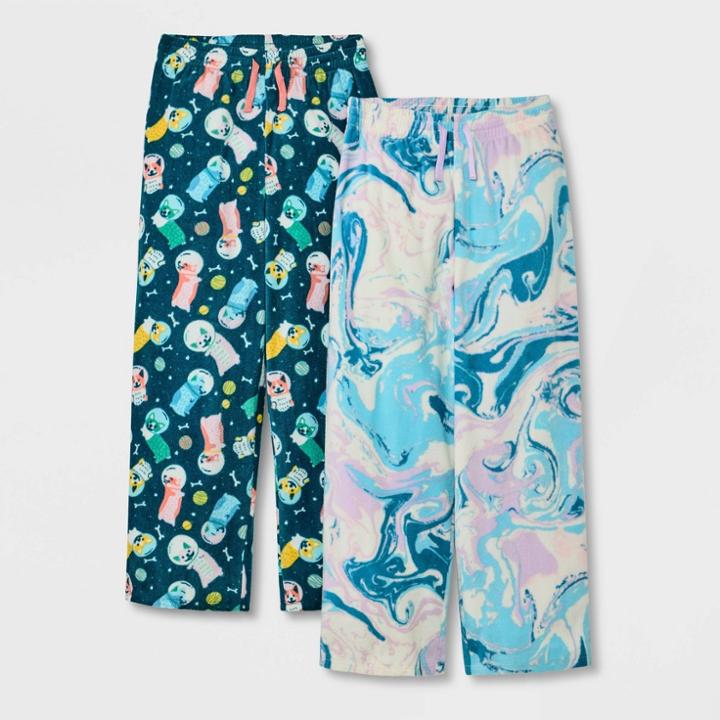 Girls' 2pk Pajama Pants - Cat & Jack Blue