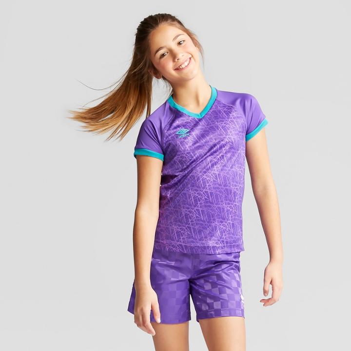 Umbro Girls' Printed Jersey - Purple