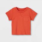 Baby Knit Short Sleeve T-shirt - Cat & Jack Orange Newborn