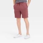 Men's 8.5 Regular Fit Fleece Shorts - Goodfellow & Co Burgundy Heather