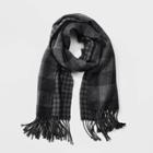 Men's Plaid Oblong Scarves - Goodfellow & Co Black/gray
