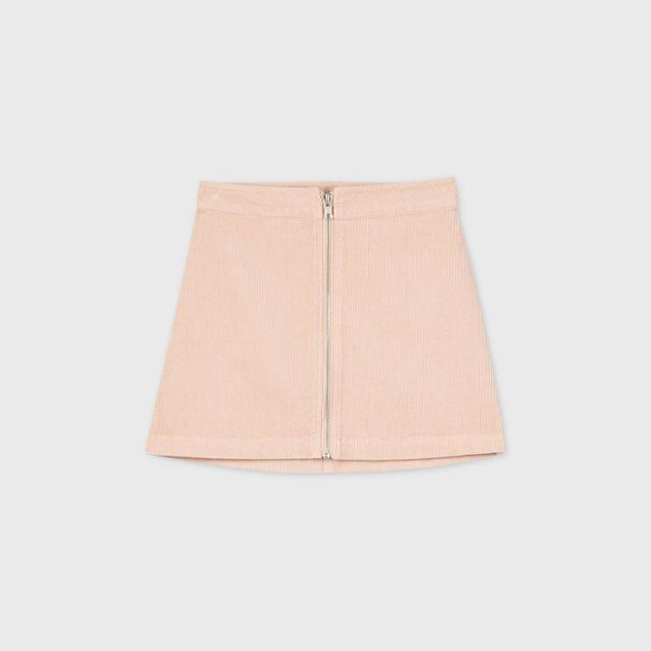 Girls' Zip-front Corduroy Skirt - Art Class Pink