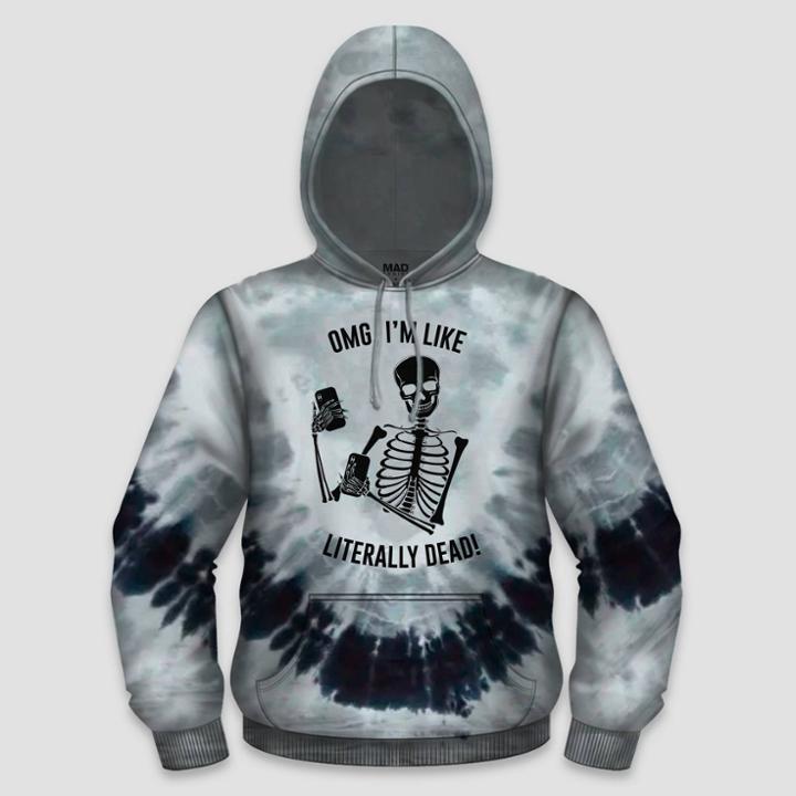 Mad Engine Men's Literally Dead Hooded Sweatshirt - Black/gray